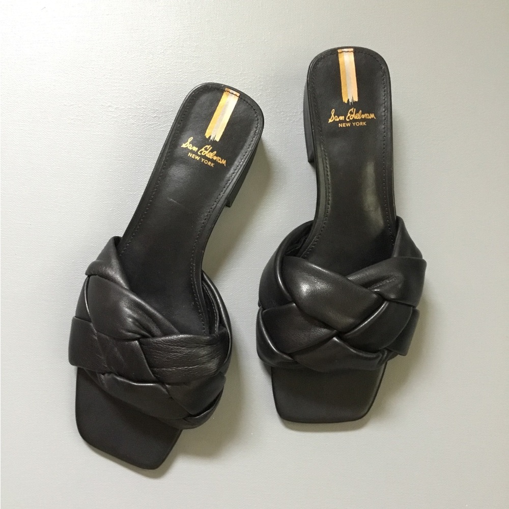Sam Edelman Leather Braided Slide Mules Dawson Shoes